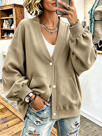Julia™ | V-neck Button-down Cardigan