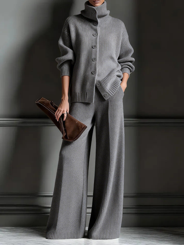 Clara™ | Cozy Knit Cardigan & Pants Two-Piece Set