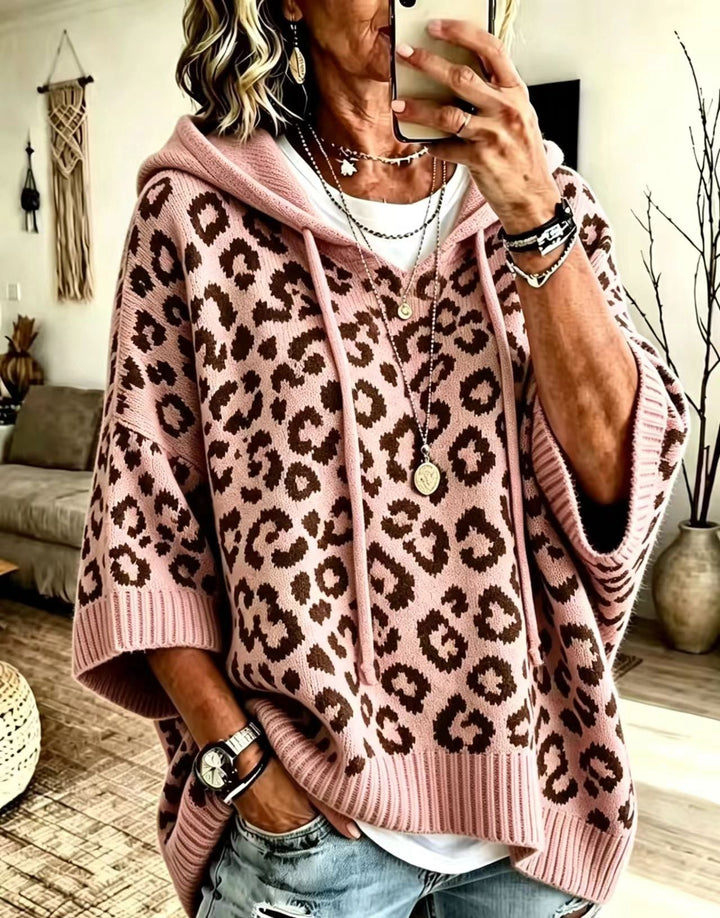 Michelle™ | Casual Leopard-print Knitted Hoodie