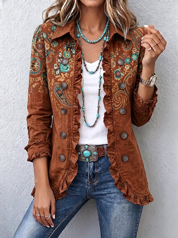 Isla™ | Paisley Ruffle Bohemian Jacket