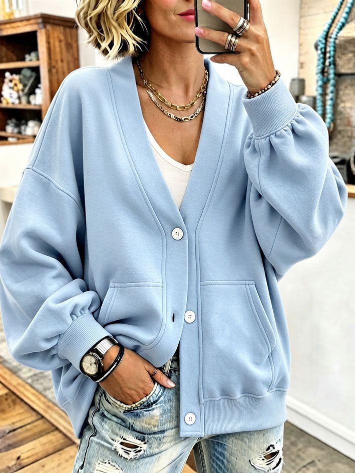 Julia™ | V-neck Button-down Cardigan