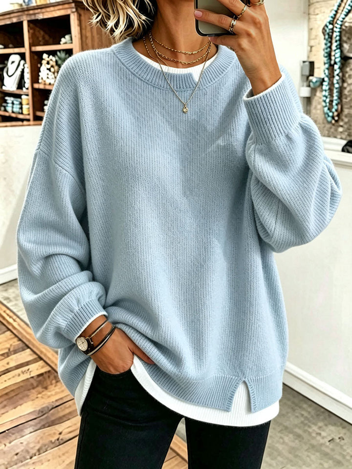 Serena™ | Oversized Layered Two-Piece Look Sweater