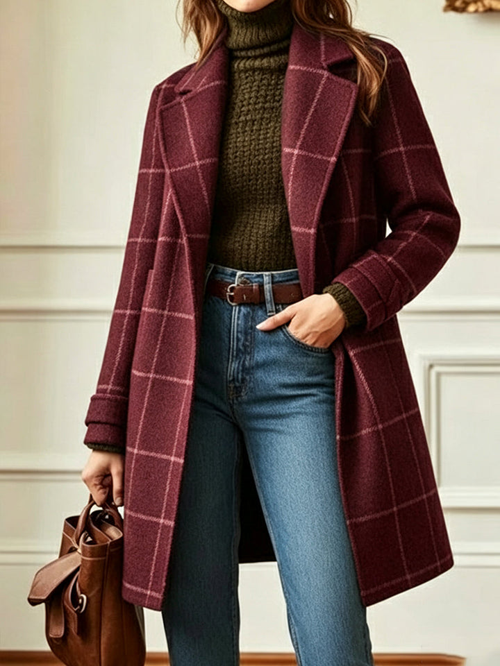 Willow™ | Casual Wool-Blend Plaid Coat