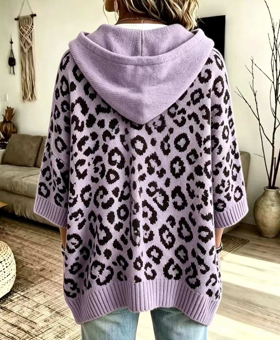 Michelle™ | Casual Leopard-print Knitted Hoodie