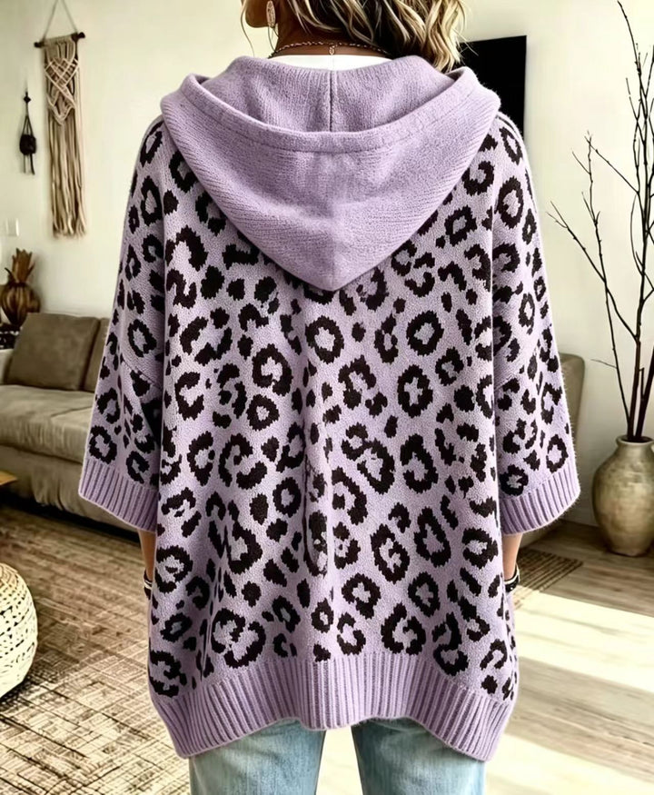 Michelle™ | Casual Leopard-print Knitted Hoodie
