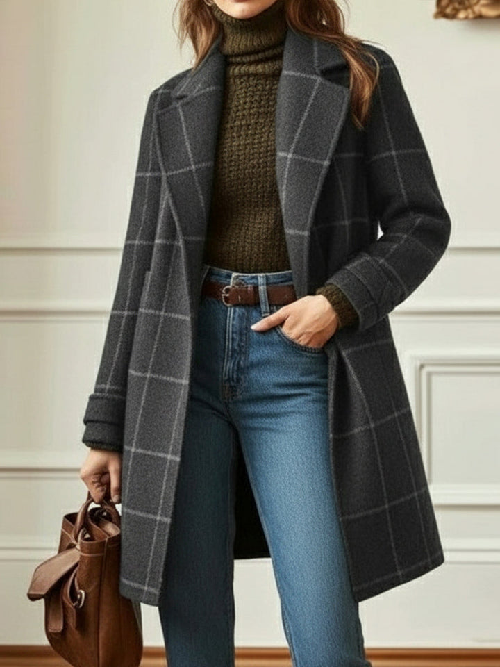Willow™ | Casual Wool-Blend Plaid Coat
