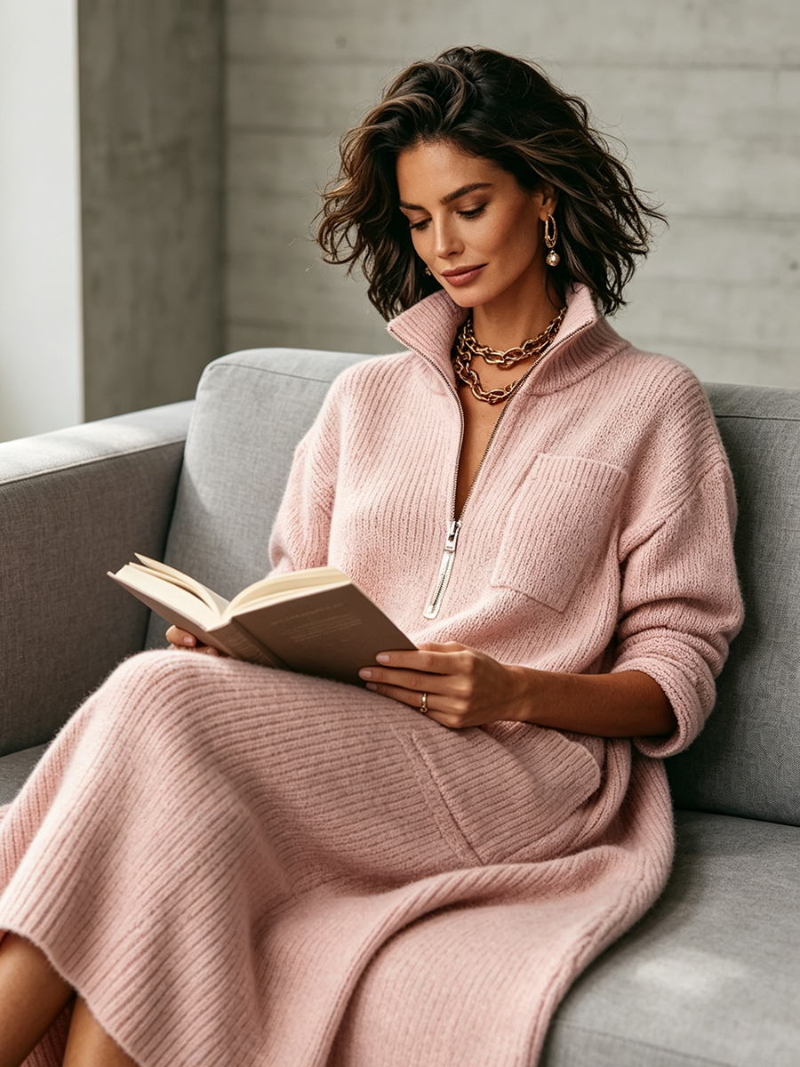 Rachel™ | Oversized Knit Midi Dress