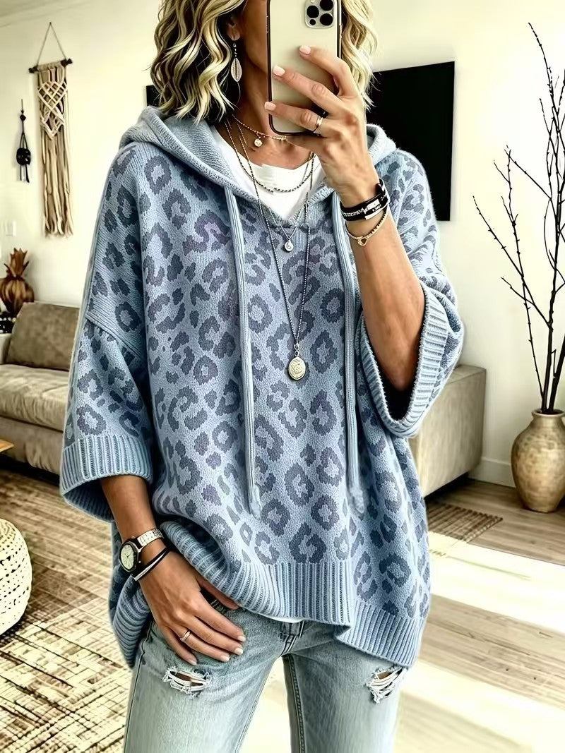 Michelle™ | Casual Leopard-print Knitted Hoodie