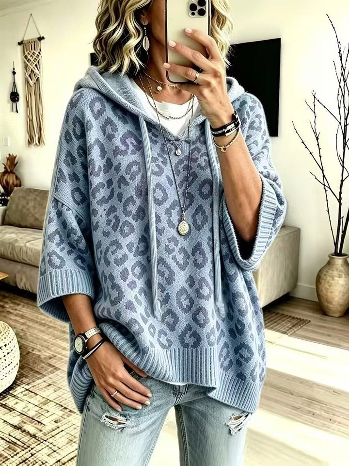 Michelle™ | Casual Leopard-print Knitted Hoodie