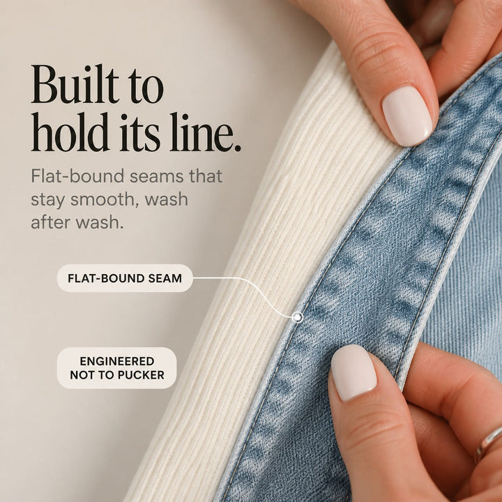 Lena™ | Paneled Ribbed Cotton-Blend Denim Jacket
