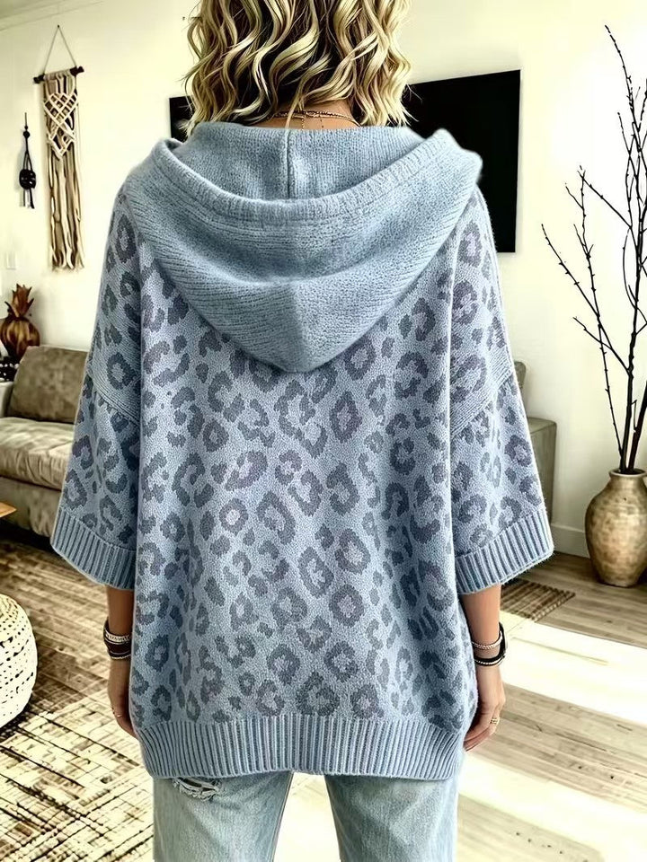 Maya™ | Comfortable And Casual Leopard-print Knitted Hoodie