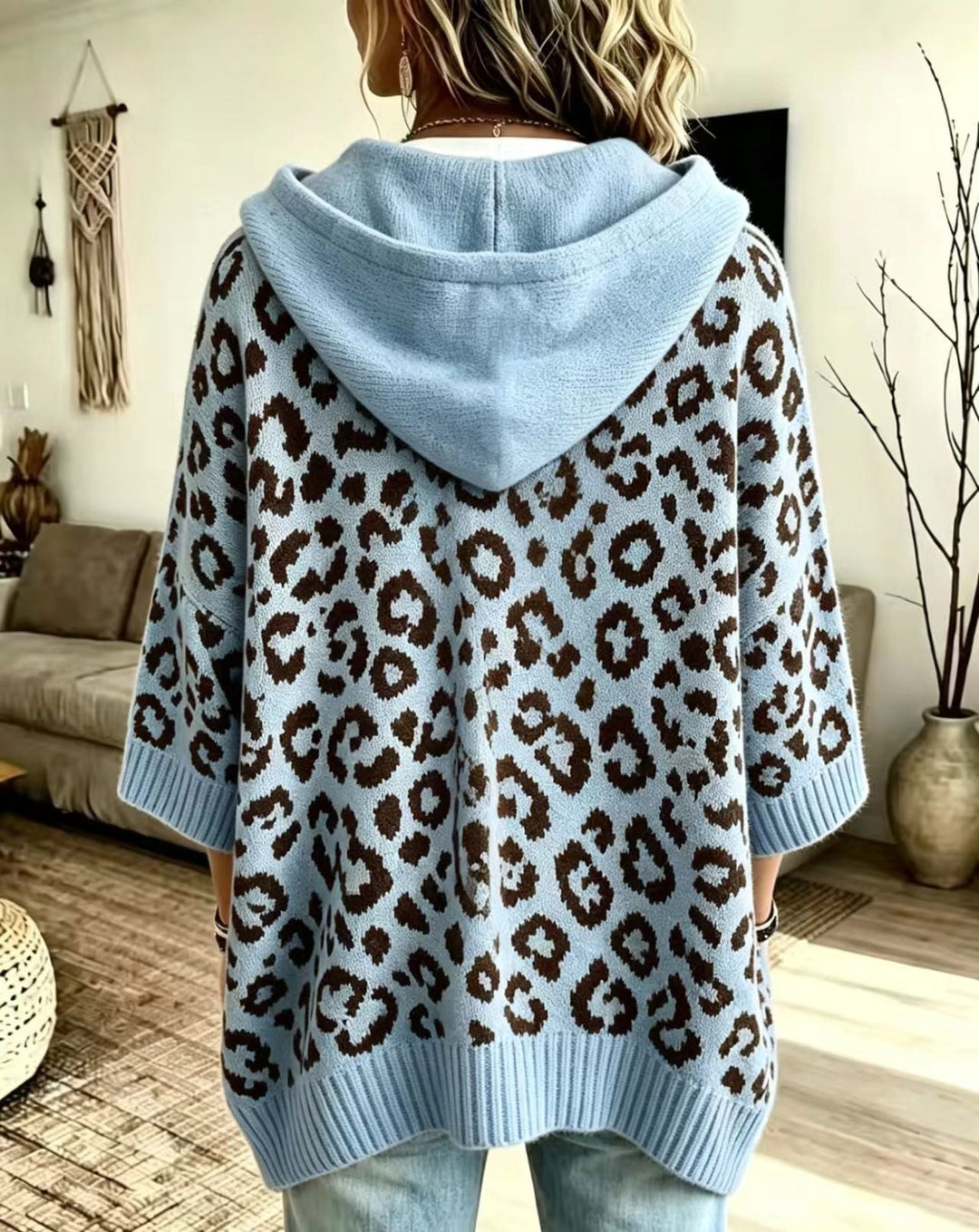 Michelle™ | Casual Leopard-print Knitted Hoodie