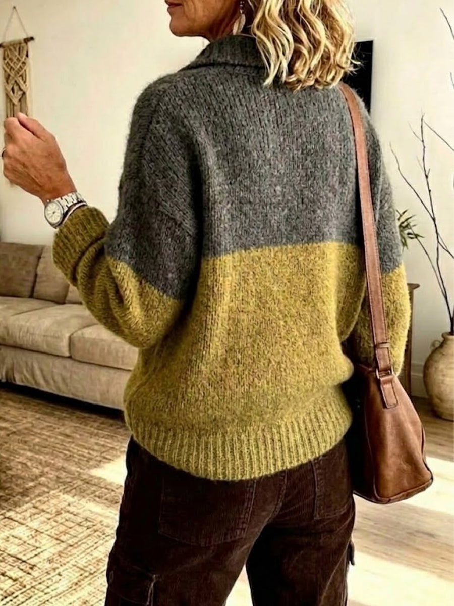 Isabella™ | Color-block Knit Sweater
