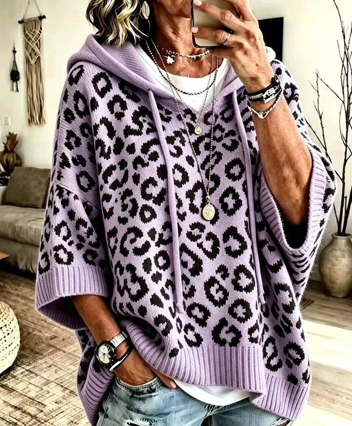Michelle™ | Casual Leopard-print Knitted Hoodie