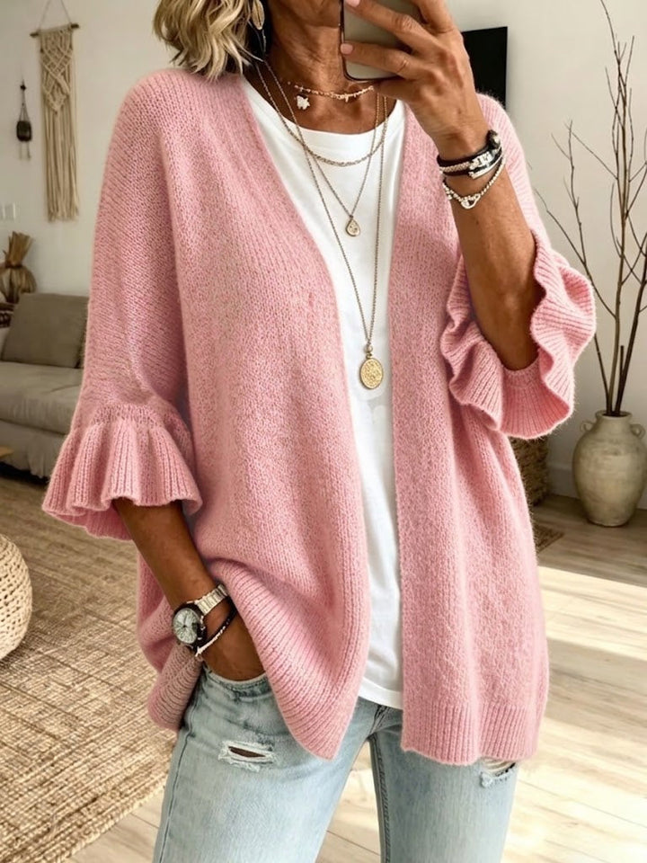 Samantha™ | Casual Knit Cardigan With Three-quarter Sleeves