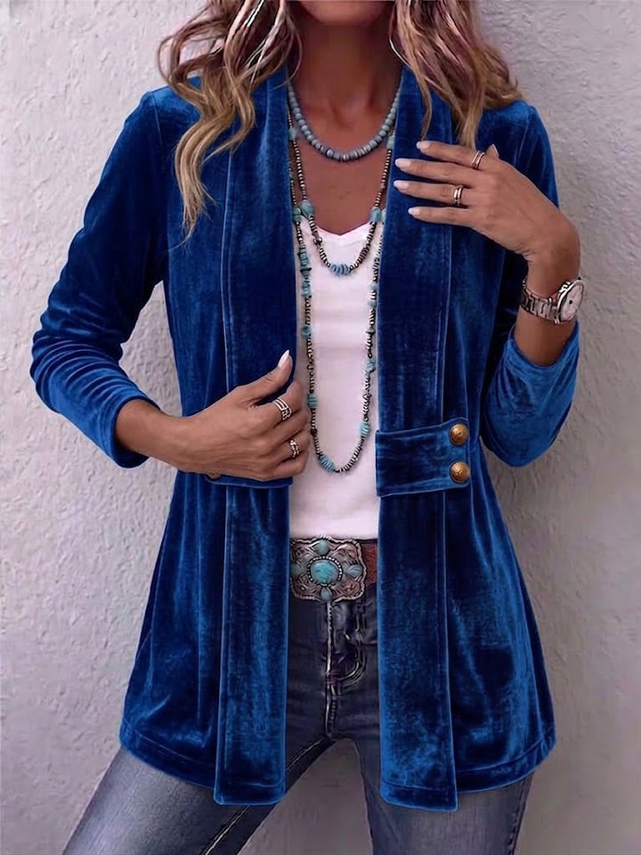 Emma™ | Velvet Long Sleeve Jacket