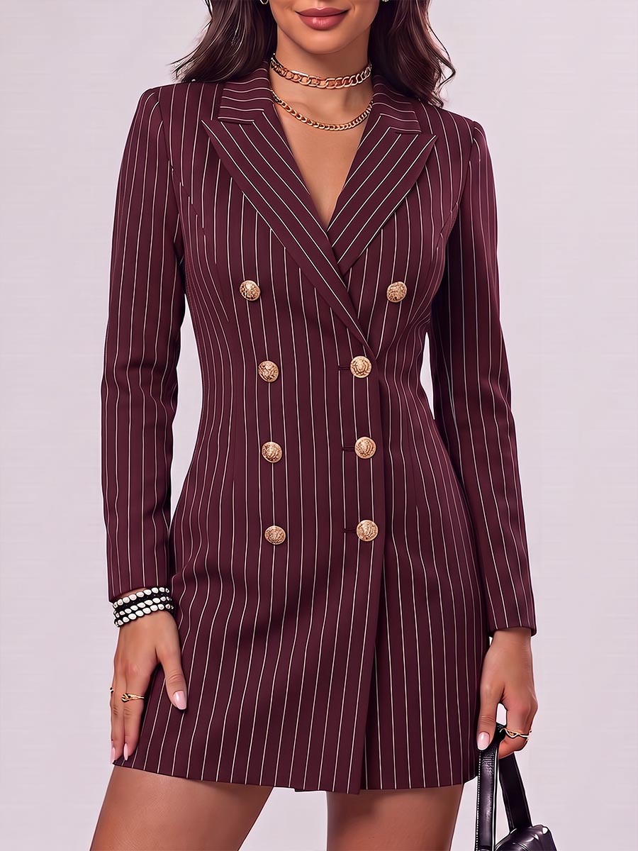 Amelia™ | Women's Striped Suit Dress