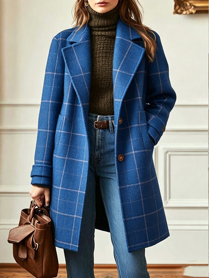 Willow™ | Casual Wool-Blend Plaid Coat