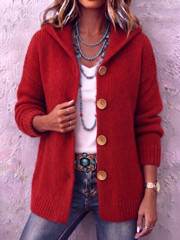 Hannah™ | Chic Hooded Knit Cardigan