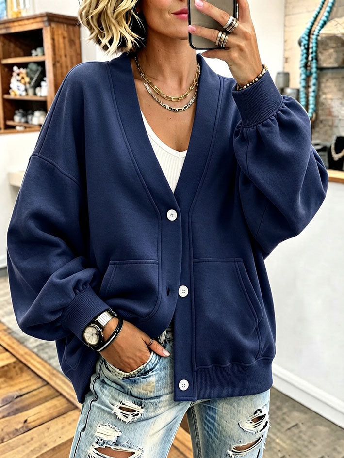 Julia™ | V-neck Button-down Cardigan