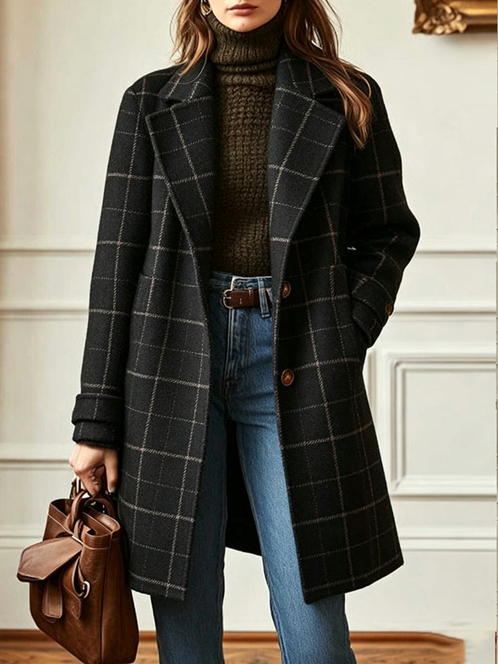 Willow™ | Casual Wool-Blend Plaid Coat