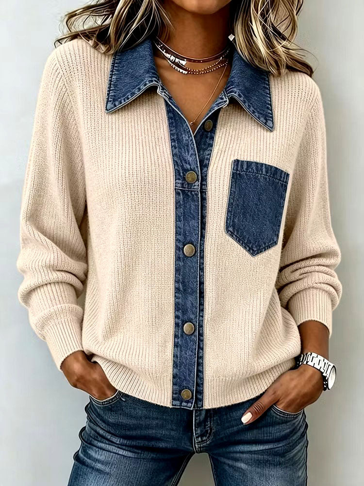 Taylor™ | Denim Knit Top