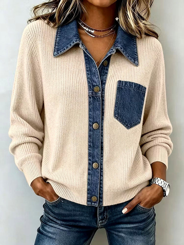 Taylor™ | Denim Knit Top
