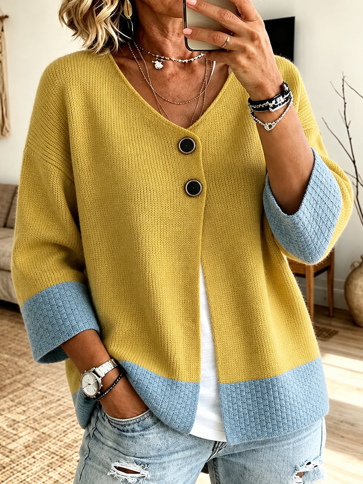 Sophia™ | Color-block Knit Cardigan