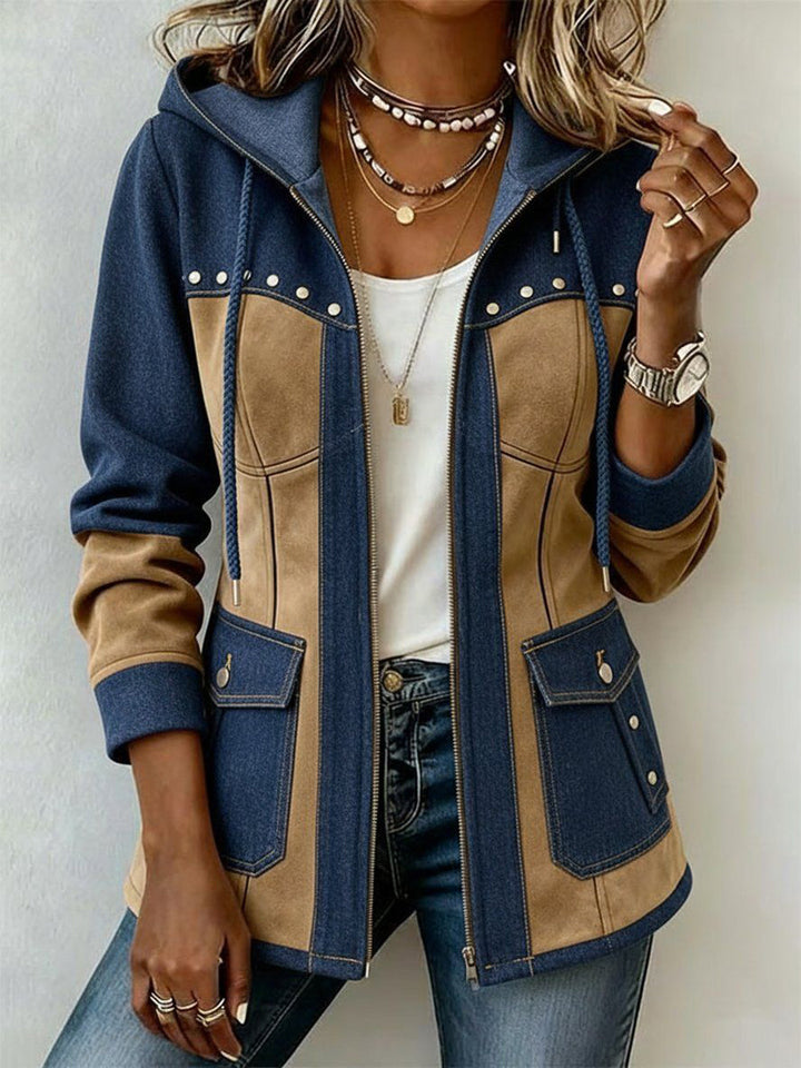 Aurelia™ | Patchwork Cotton Hooded Casual Jacket
