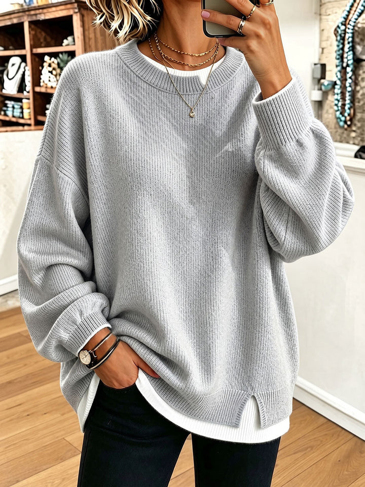 Harper™ | Cozy Oversized Casual Layered Fake Two-piece Sweater