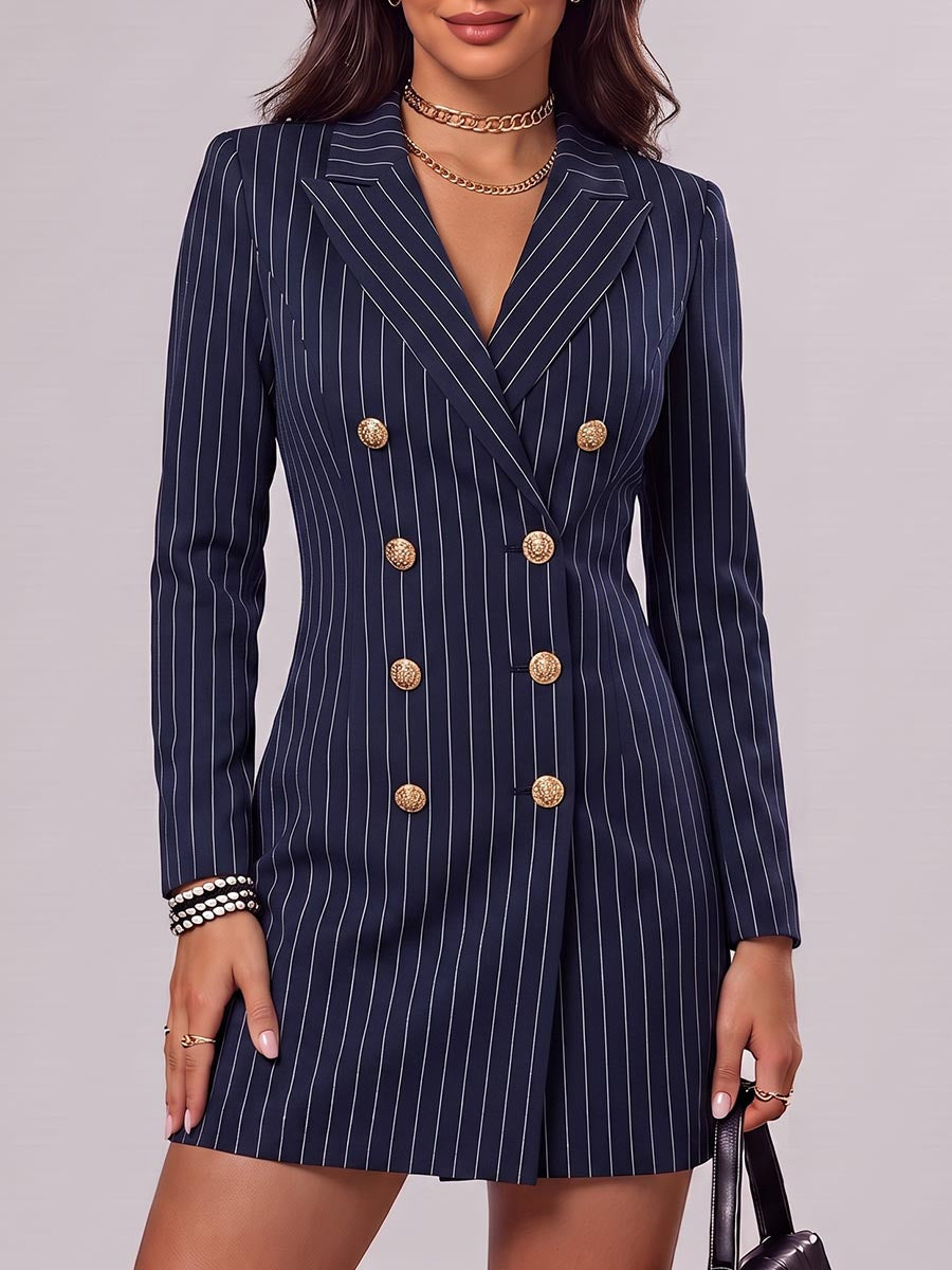 Amelia™ | Women's Striped Suit Dress