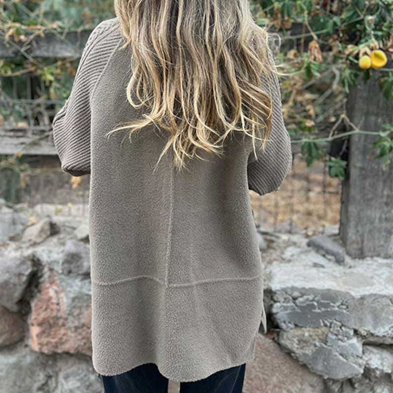 isola | Knit Sleeve Double-Breasted Coat