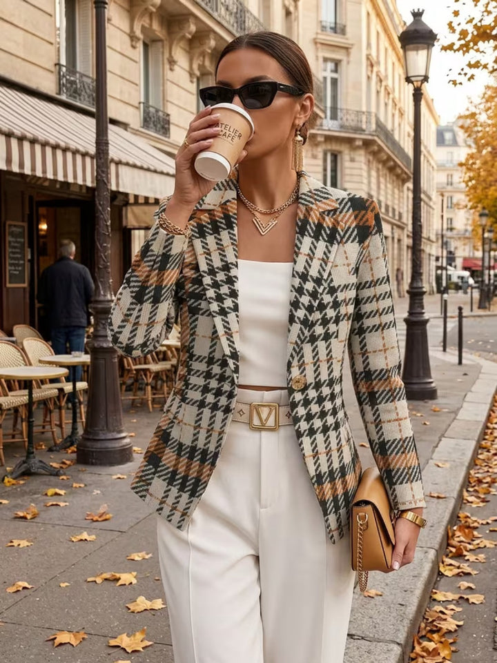 The Donata Houndstooth Blazer