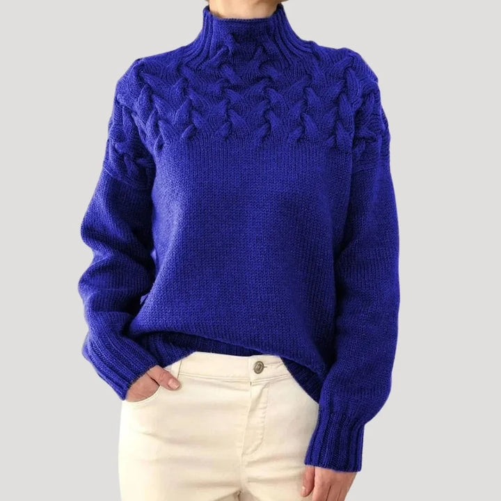Maya™ | Elegant Cable Knit Turtleneck Sweater