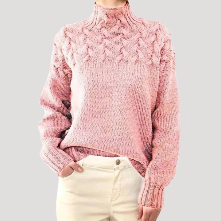 Maya™ | Elegant Cable Knit Turtleneck Sweater