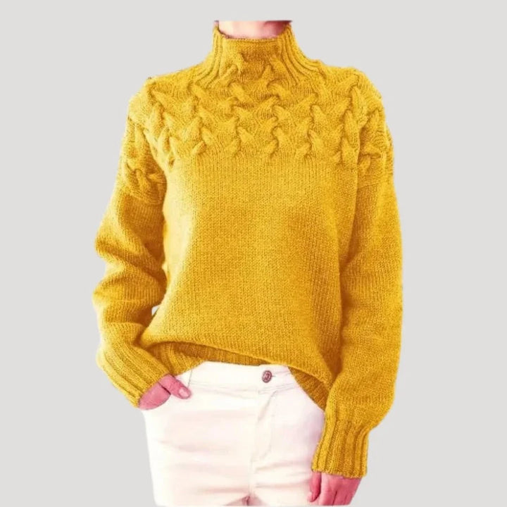 Maya™ | Elegant Cable Knit Turtleneck Sweater