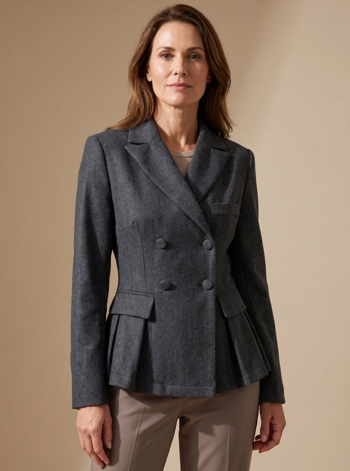 Gwendolyn | Tailored Double-Breasted Peplum Blazer