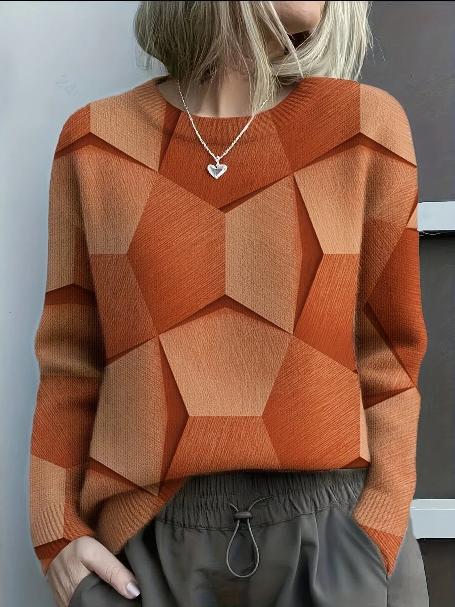 Shirley™ | Artistic Geometric Pattern Casual Sweater