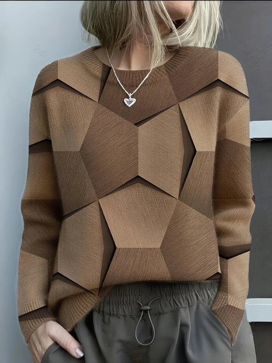 Shirley™ | Artistic Geometric Pattern Casual Sweater
