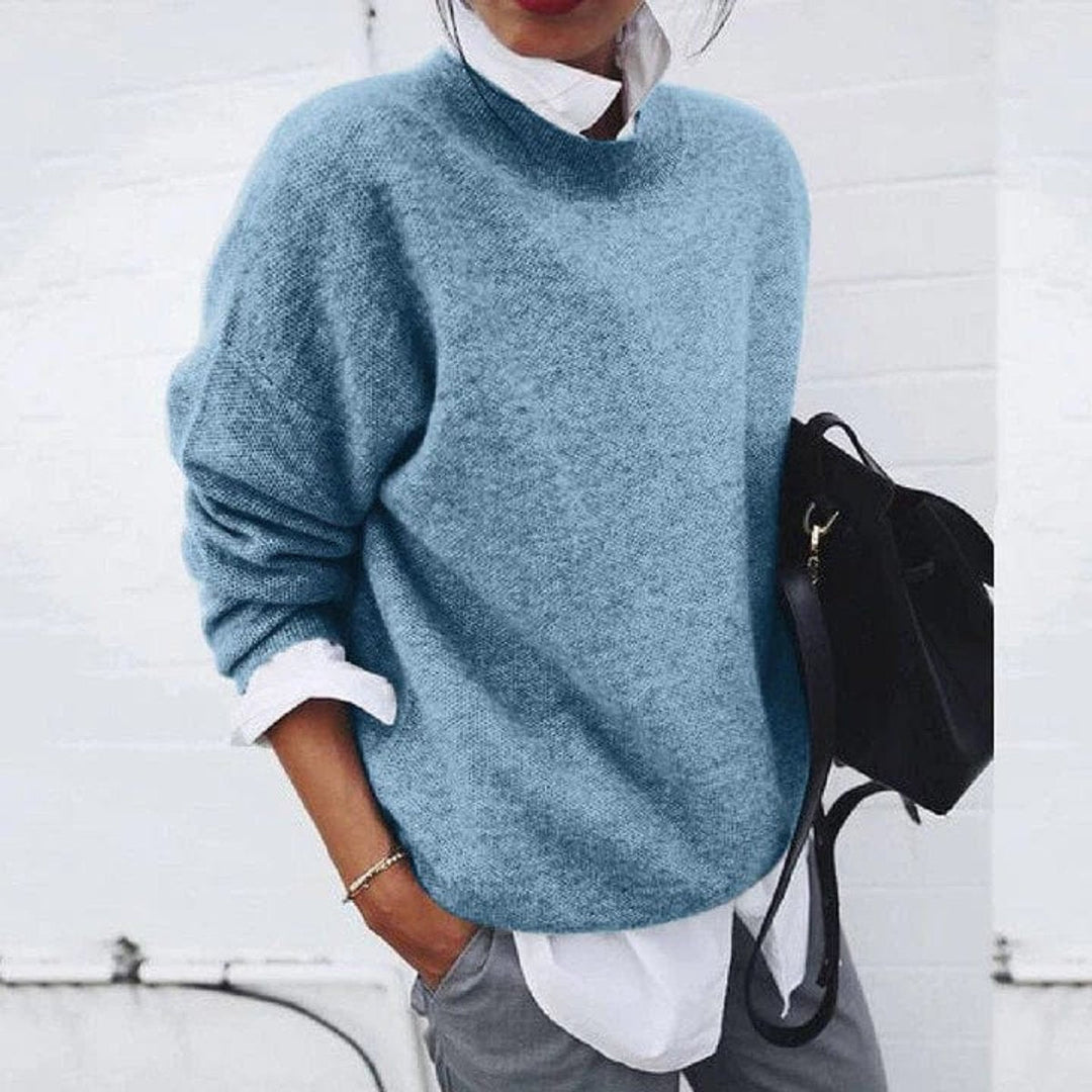 Madison - Women's Oversized Crew Neck Soft Knit Sweater