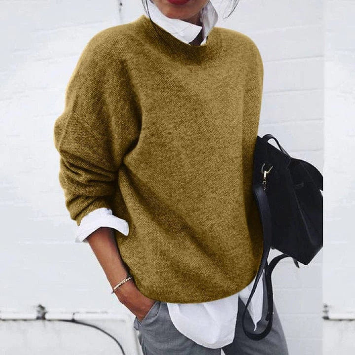 Madison - Women's Oversized Crew Neck Soft Knit Sweater