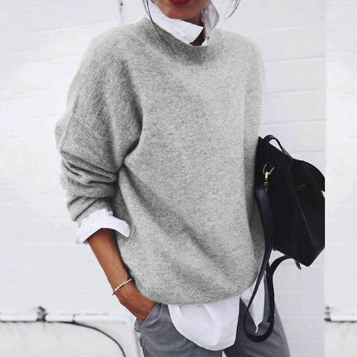 Madison - Women's Oversized Crew Neck Soft Knit Sweater