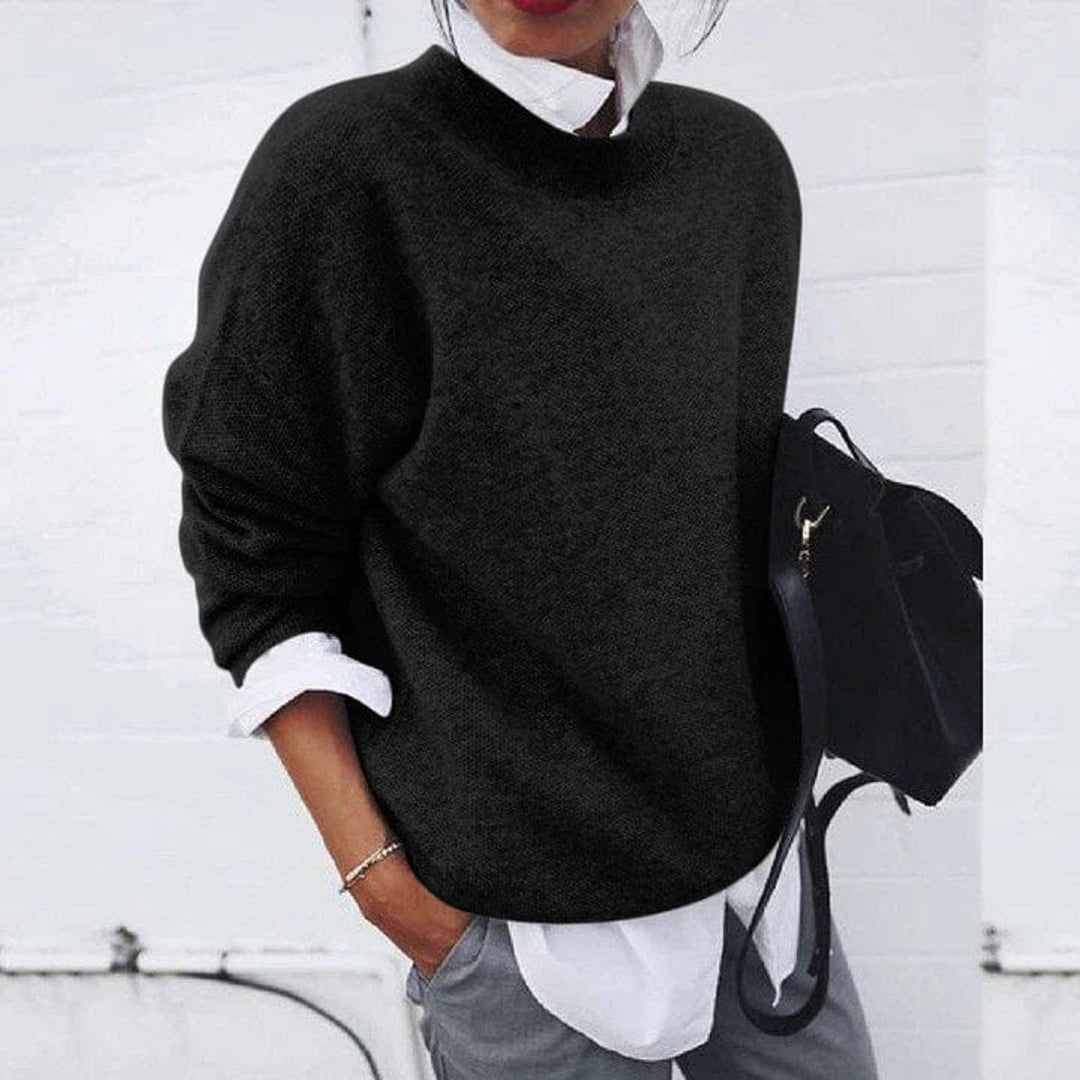 Madison - Women's Oversized Crew Neck Soft Knit Sweater