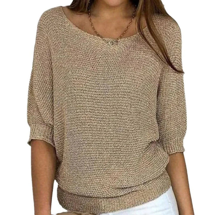 Eleanor | Women's Relaxed-Fit Batwing-Sleeve Knit Pullover Sweater