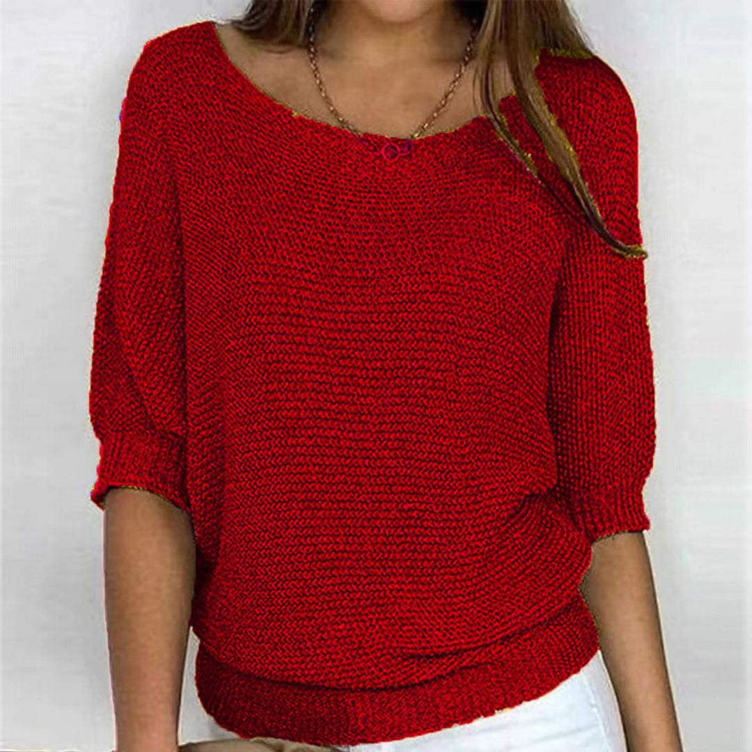 Eleanor | Women's Relaxed-Fit Batwing-Sleeve Knit Pullover Sweater