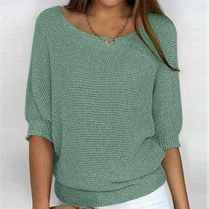 Eleanor - Women's Relaxed-Fit Batwing-Sleeve Knit Pullover Sweater