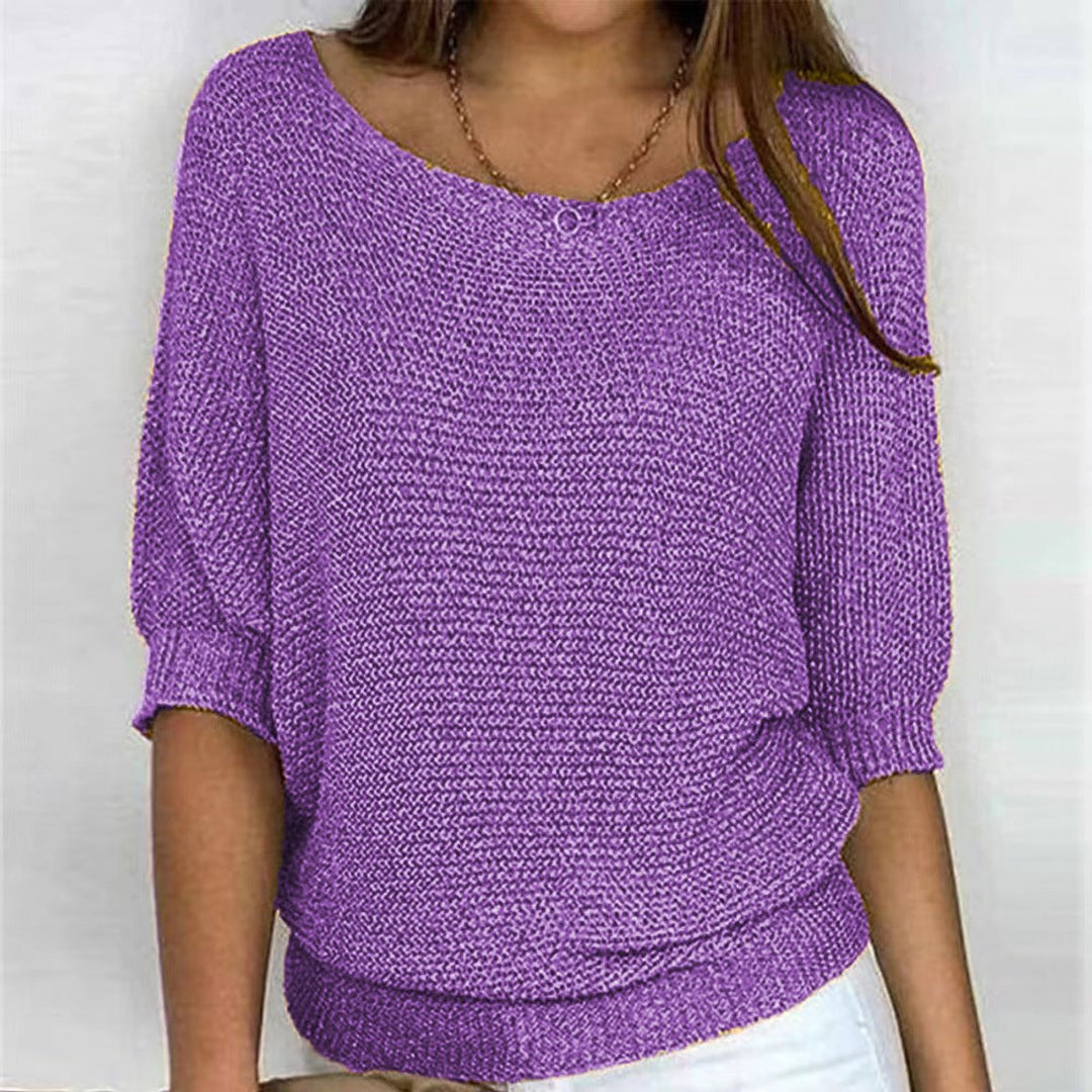 Eleanor | Women's Relaxed-Fit Batwing-Sleeve Knit Pullover Sweater