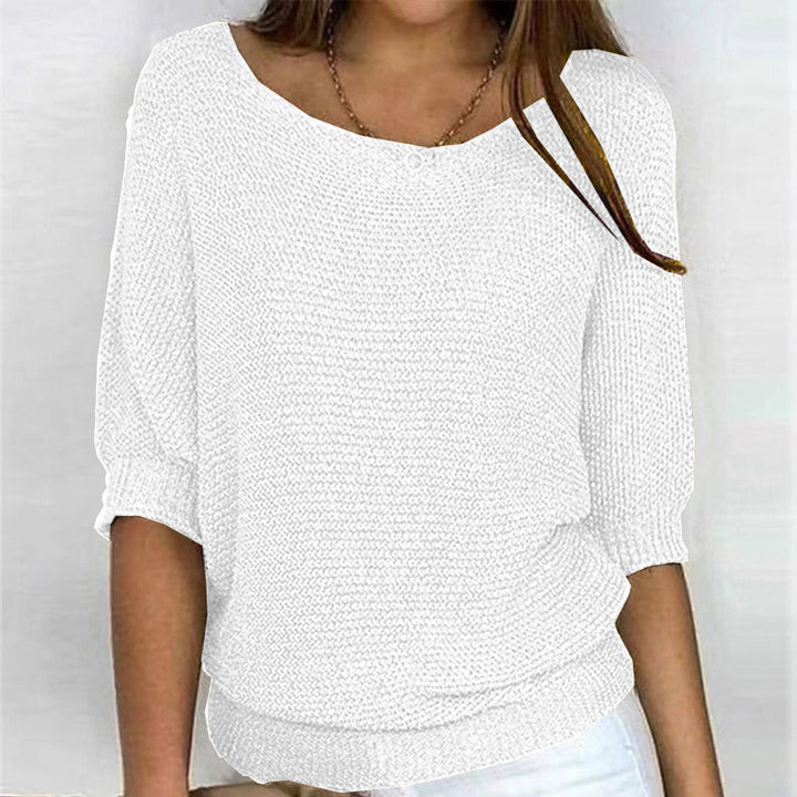 Eleanor - Women's Relaxed-Fit Batwing-Sleeve Knit Pullover Sweater